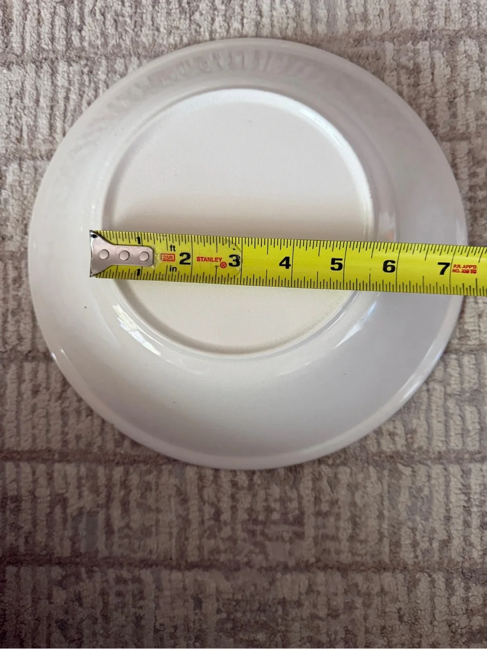 Vintage Caesar Salad Recipe Ceramic Serving Bowl - White with Green Trim